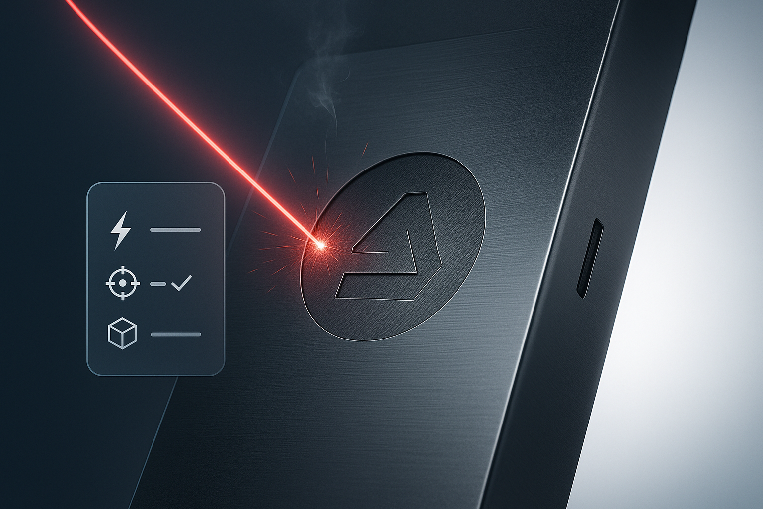Step Light with laser LOGO example