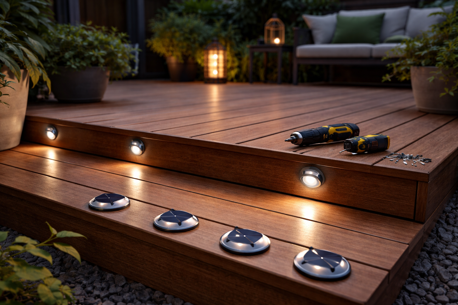 SHONE Christmas Recessed Solar Deck Lights