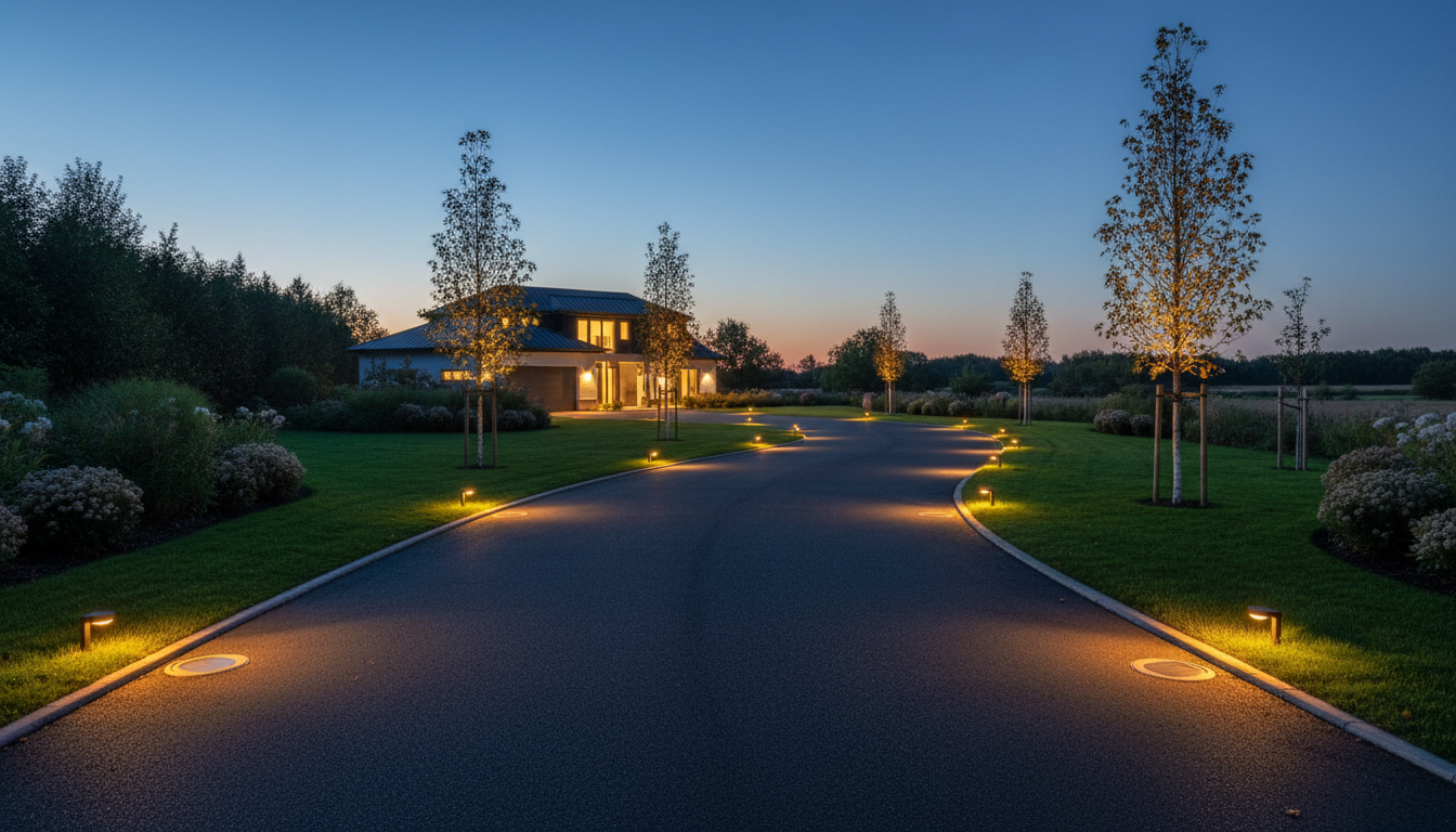 Lumières pour allée plate