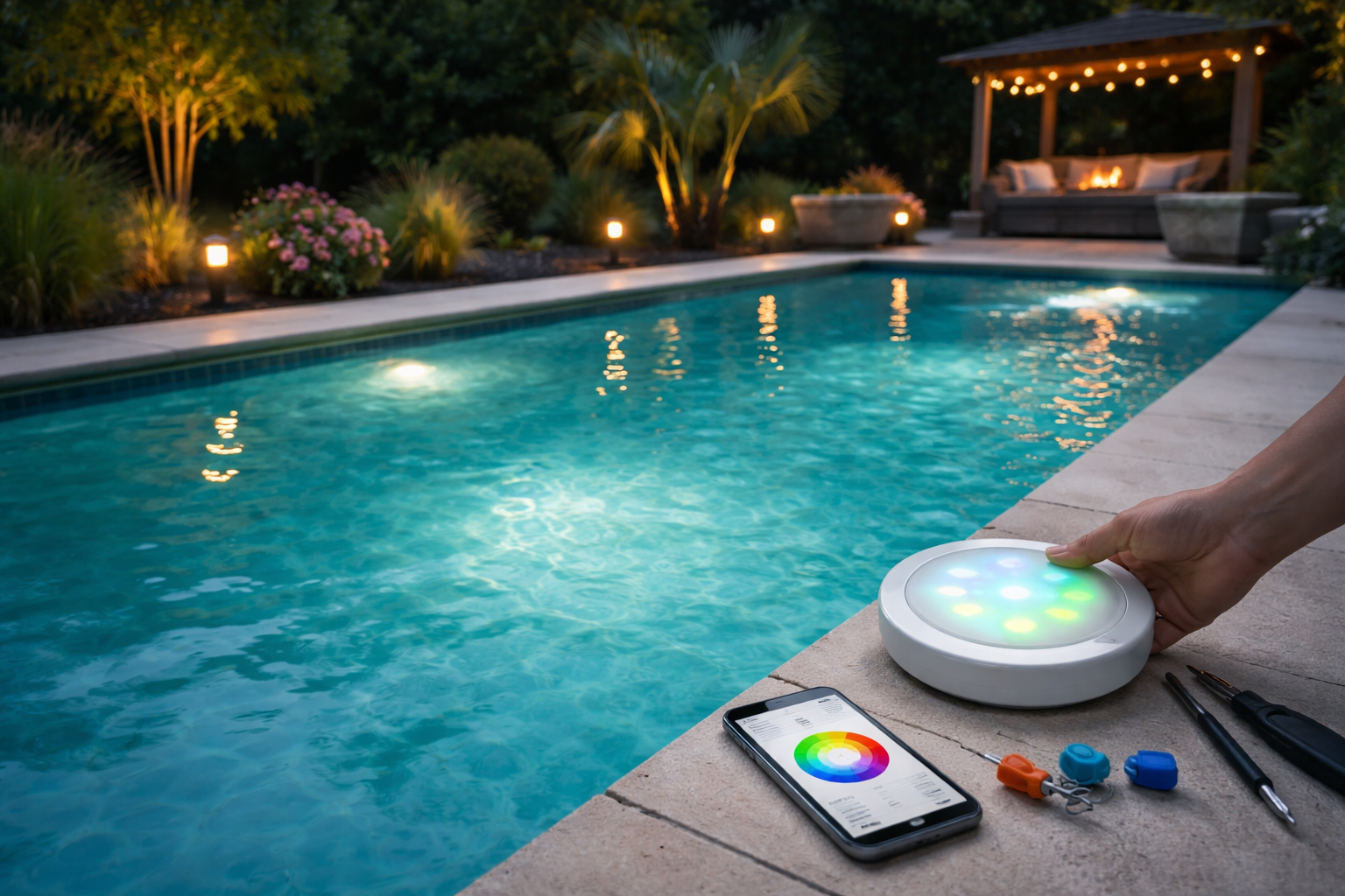 Wie installiert man Poollichter für eingelassene Pools?