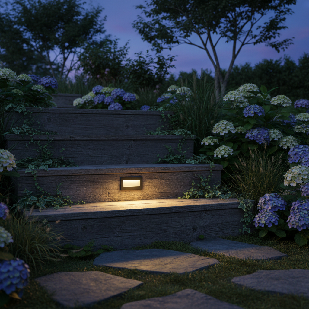 outdoor solar step light