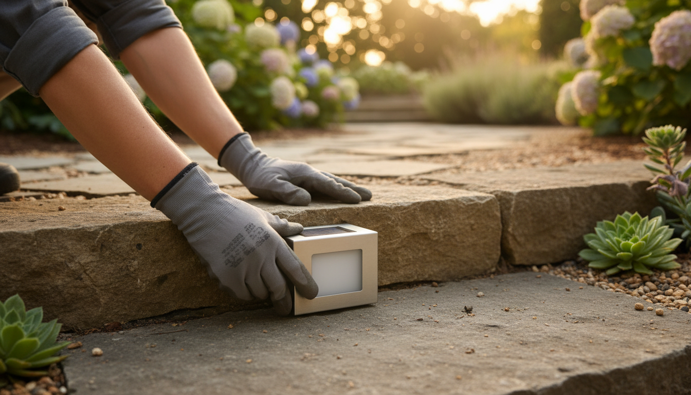 outdoor solar step light