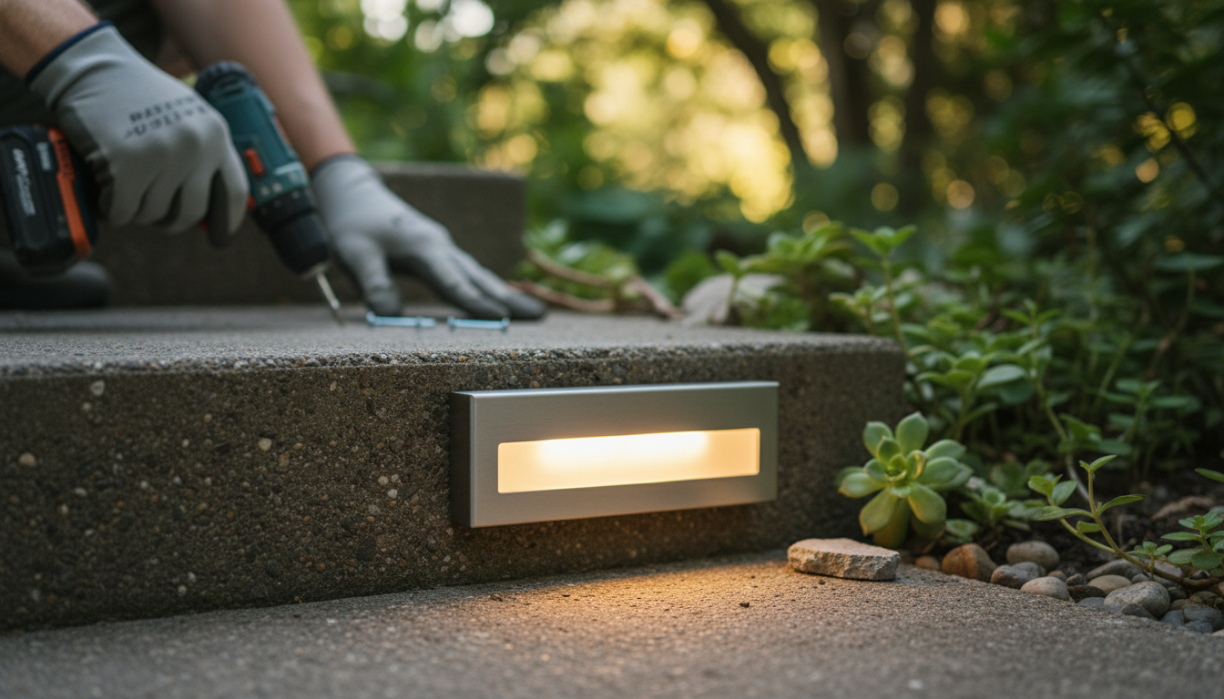 屋外ソーラーステップライト