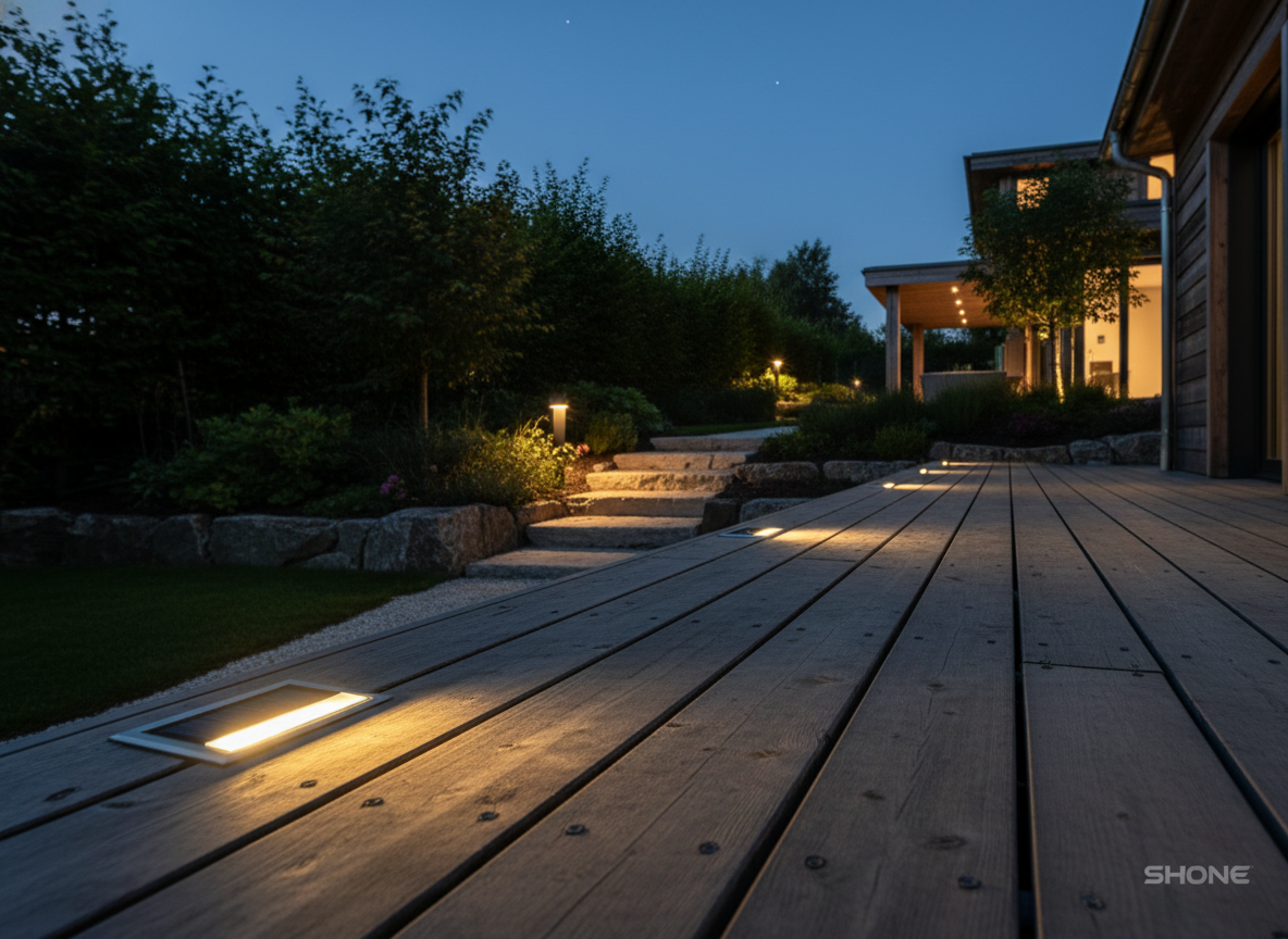 Lumières de terrasse solaires encastrées SHONE
