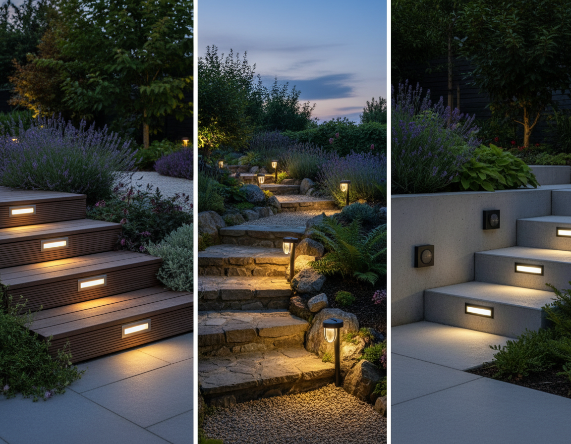 3 ways outdoor solar step lights brighten your walk