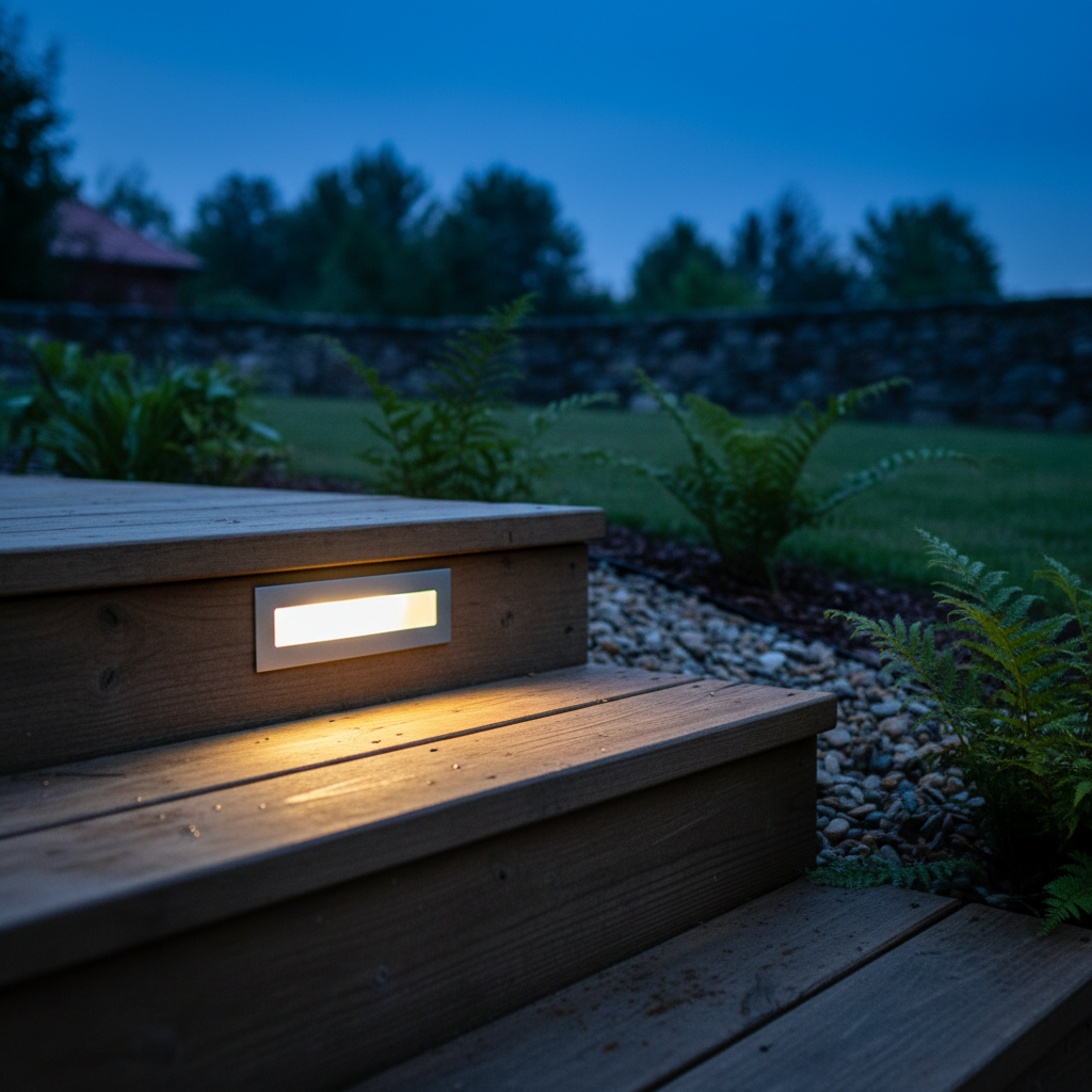 outdoor solar step light