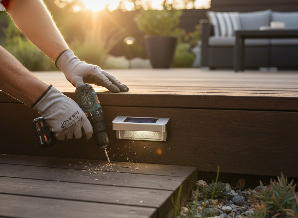 outdoor solar step light