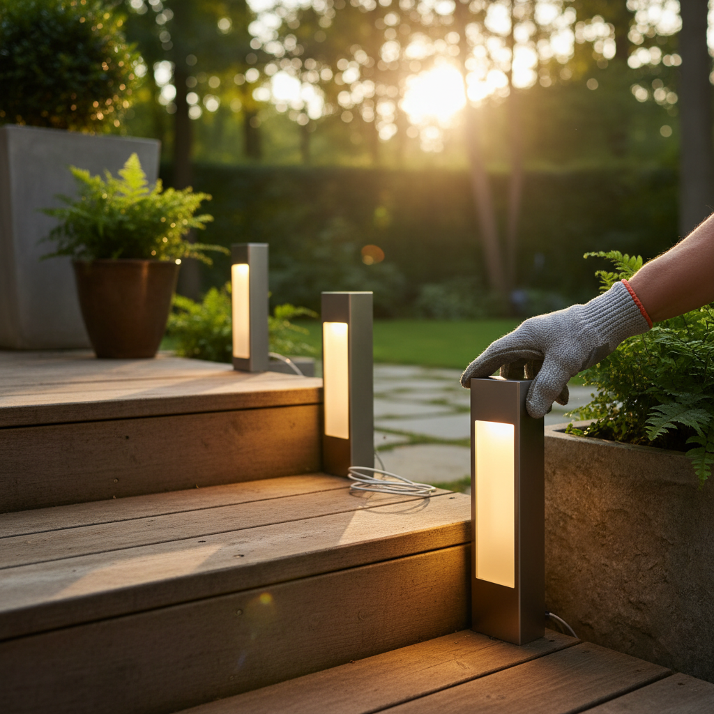 outdoor solar step light