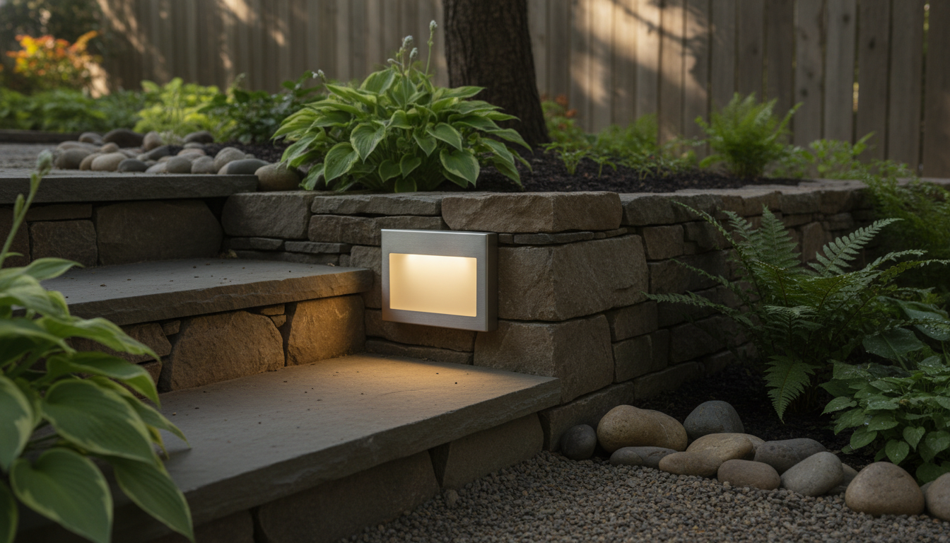 outdoor solar step light