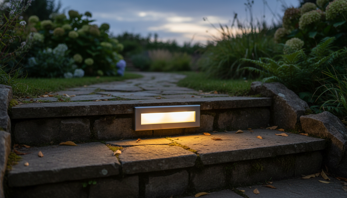 outdoor solar step light