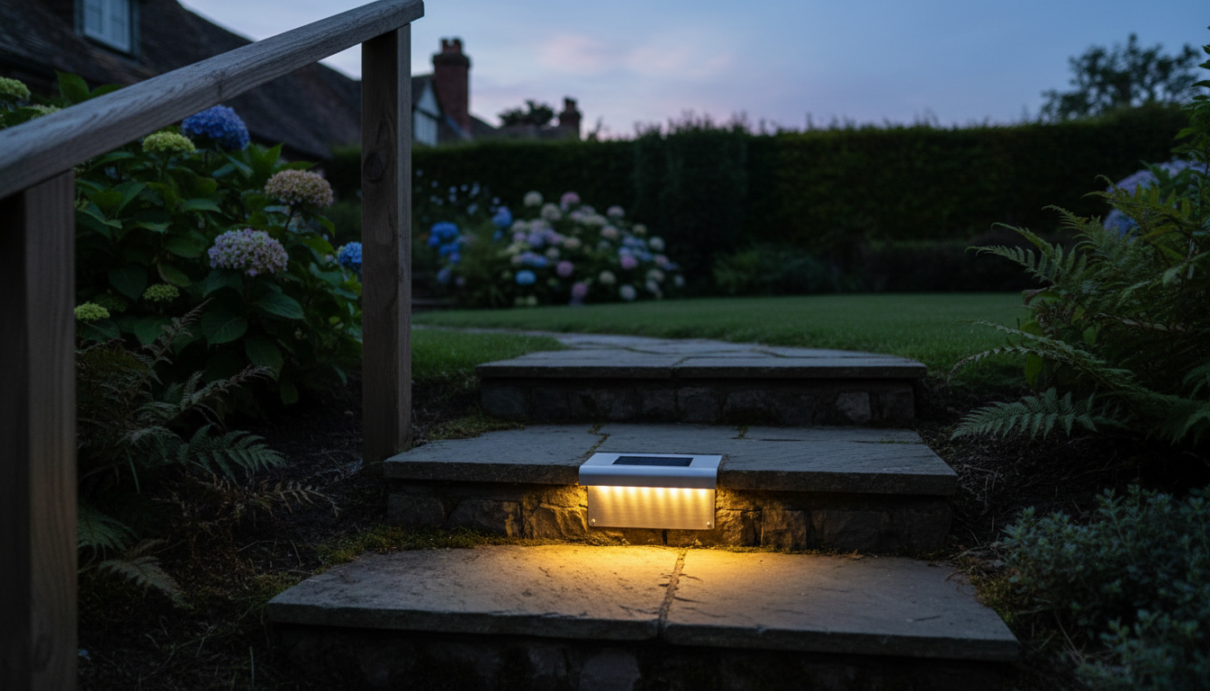 outdoor solar step light