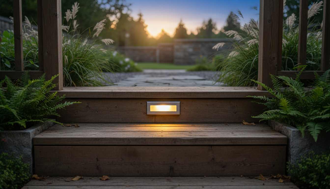 outdoor solar step light