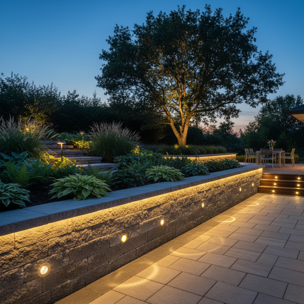 Retaining wall lighting: Design options