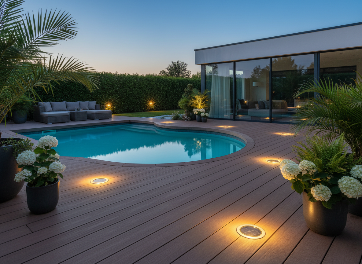 SHONE Christmas Recessed Solar Deck Lights