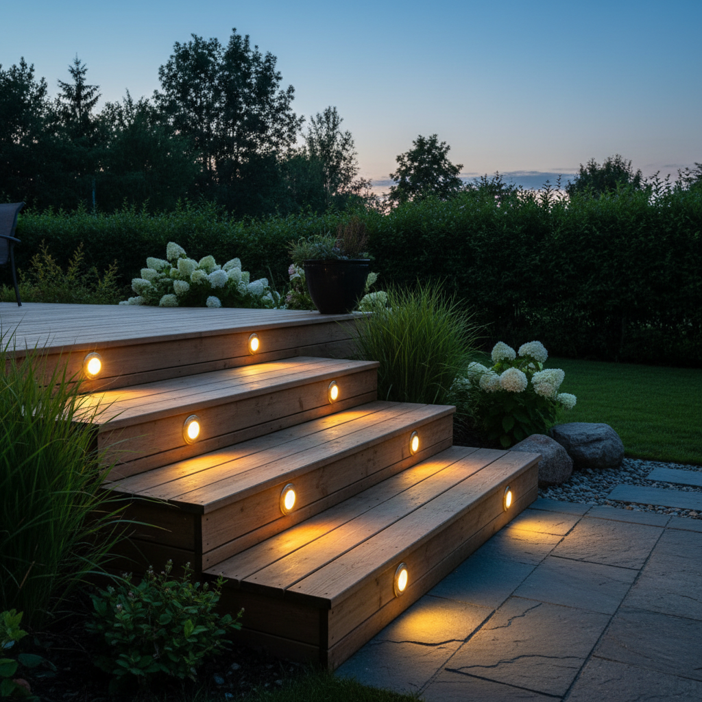 solar deck step lights