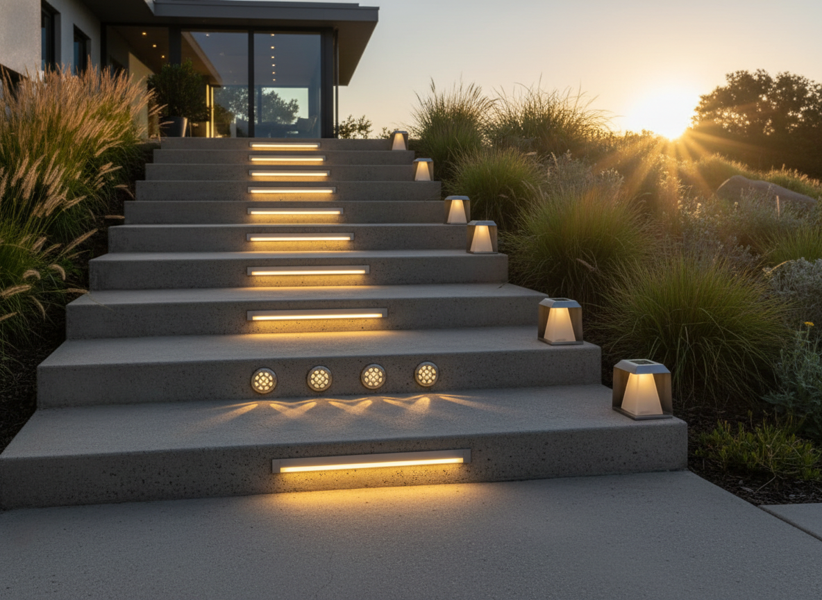 Types of Outdoor Step Lights for Concrete