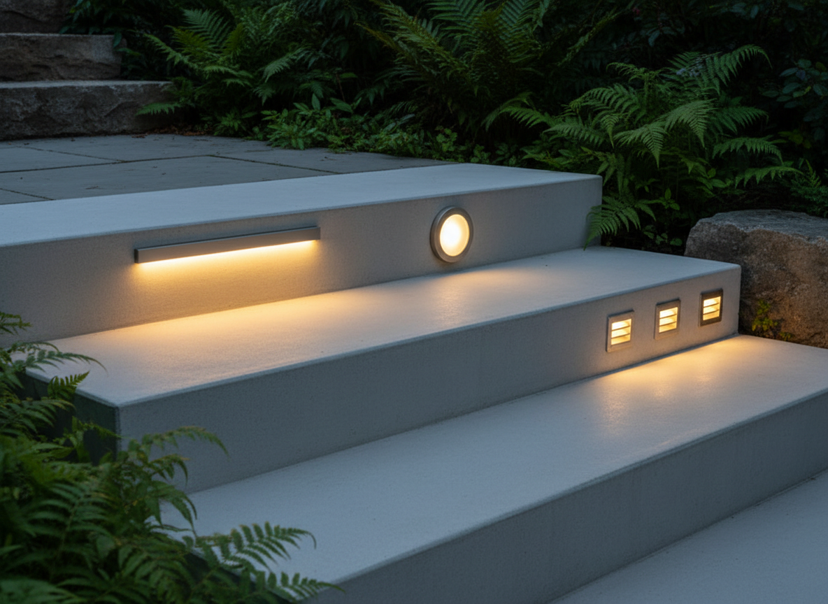 Types of Outdoor Step Lights for Concrete