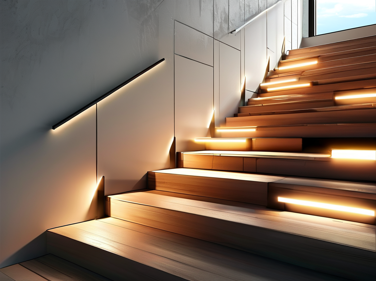 Quick Comparison: Battery Operated vs Hardwired Stair Lights illustration for LED stair lighting comparison