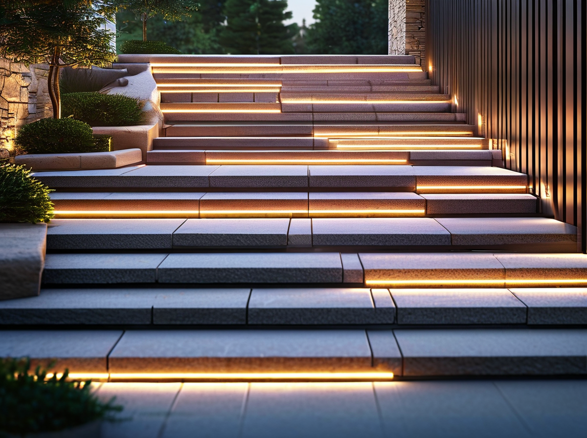 Which Option Is Better for Outdoor Steps? illustration for LED stair lighting comparison