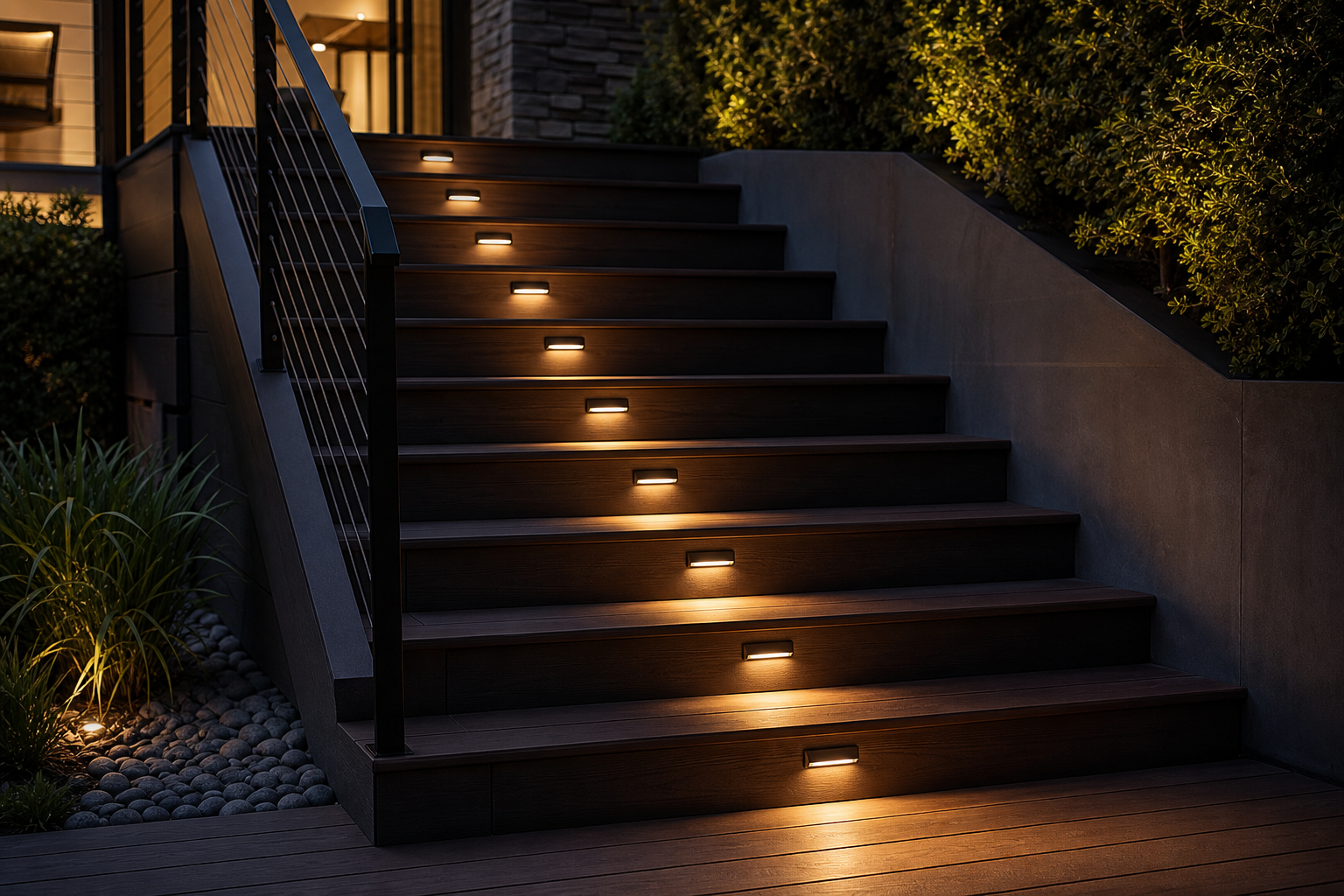 Recommended Spacing Guidelines for Different Staircases - stair lighting ideas