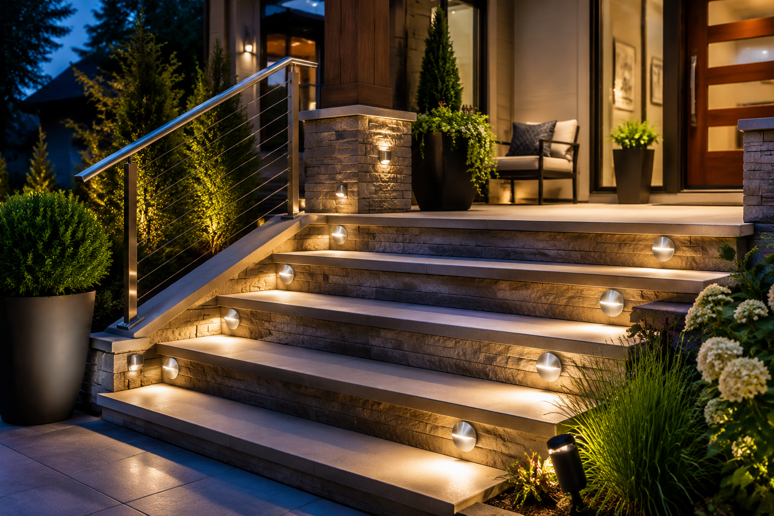 Stainless Steel Accent Lights for Architectural Appeal - porch steps lighting