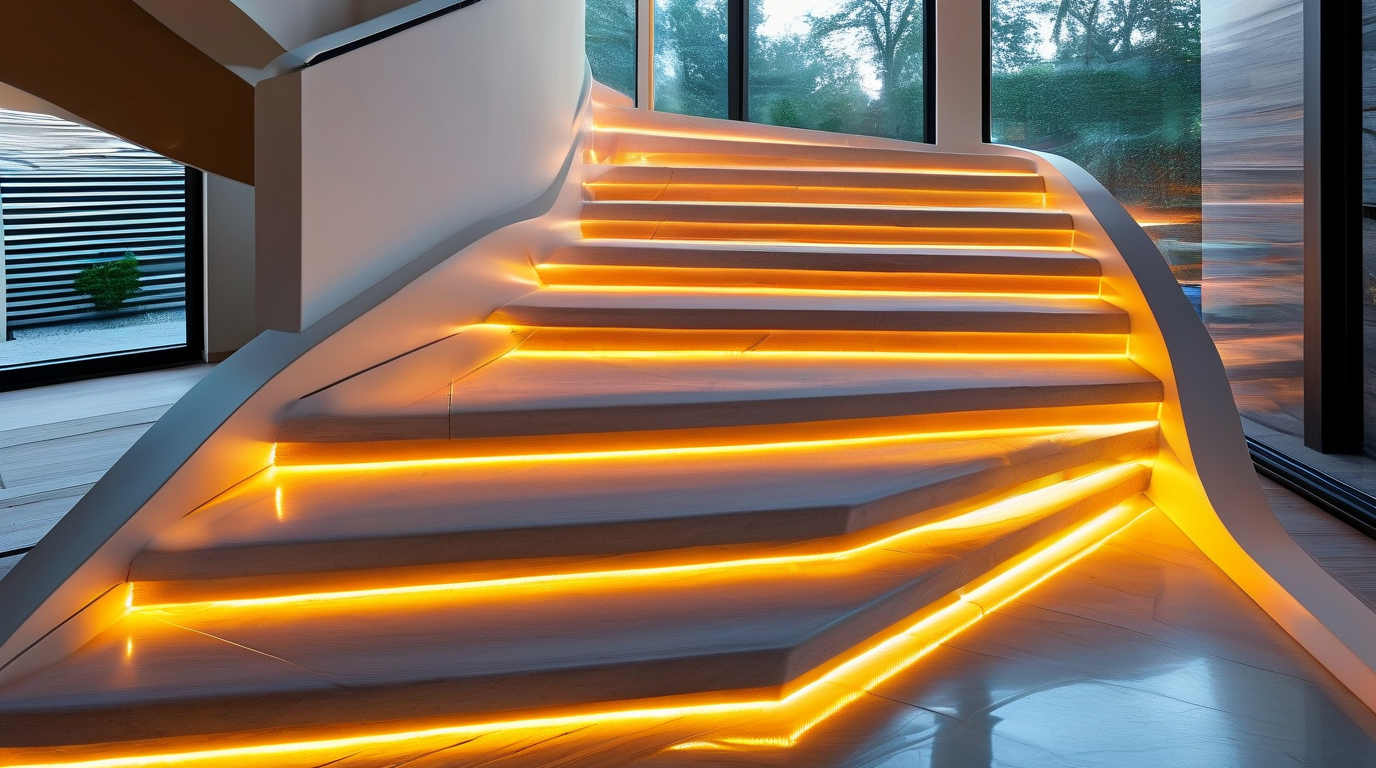 Motion-Activated Accent Lighting for Basement Stairs