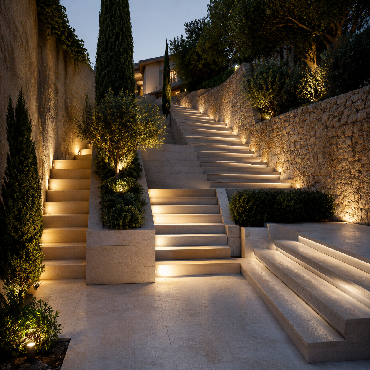led stair lights outdoor — How Should You Place the Lights for Narrow, Wide, Long, or Multi-Level Stairs?