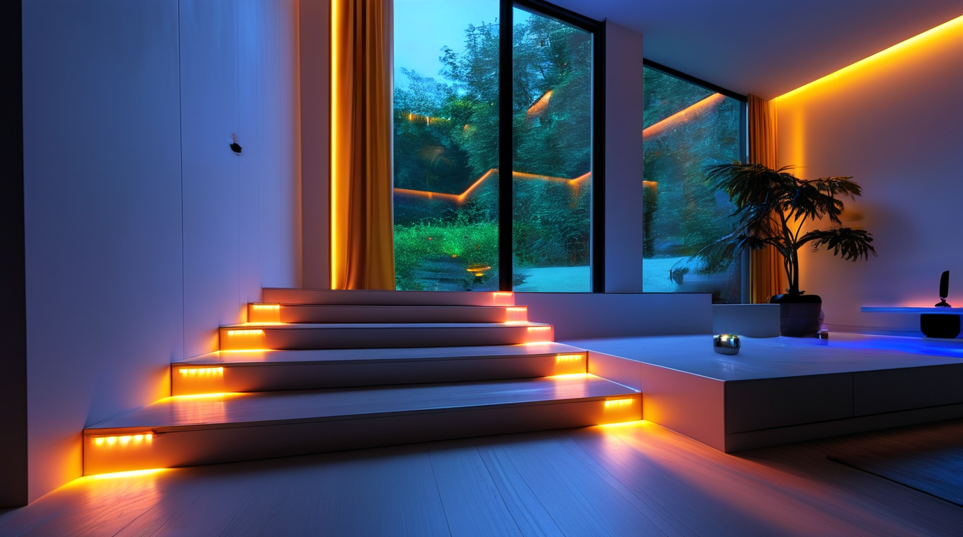 Color-Changing Motion Strips for Modern Entryways