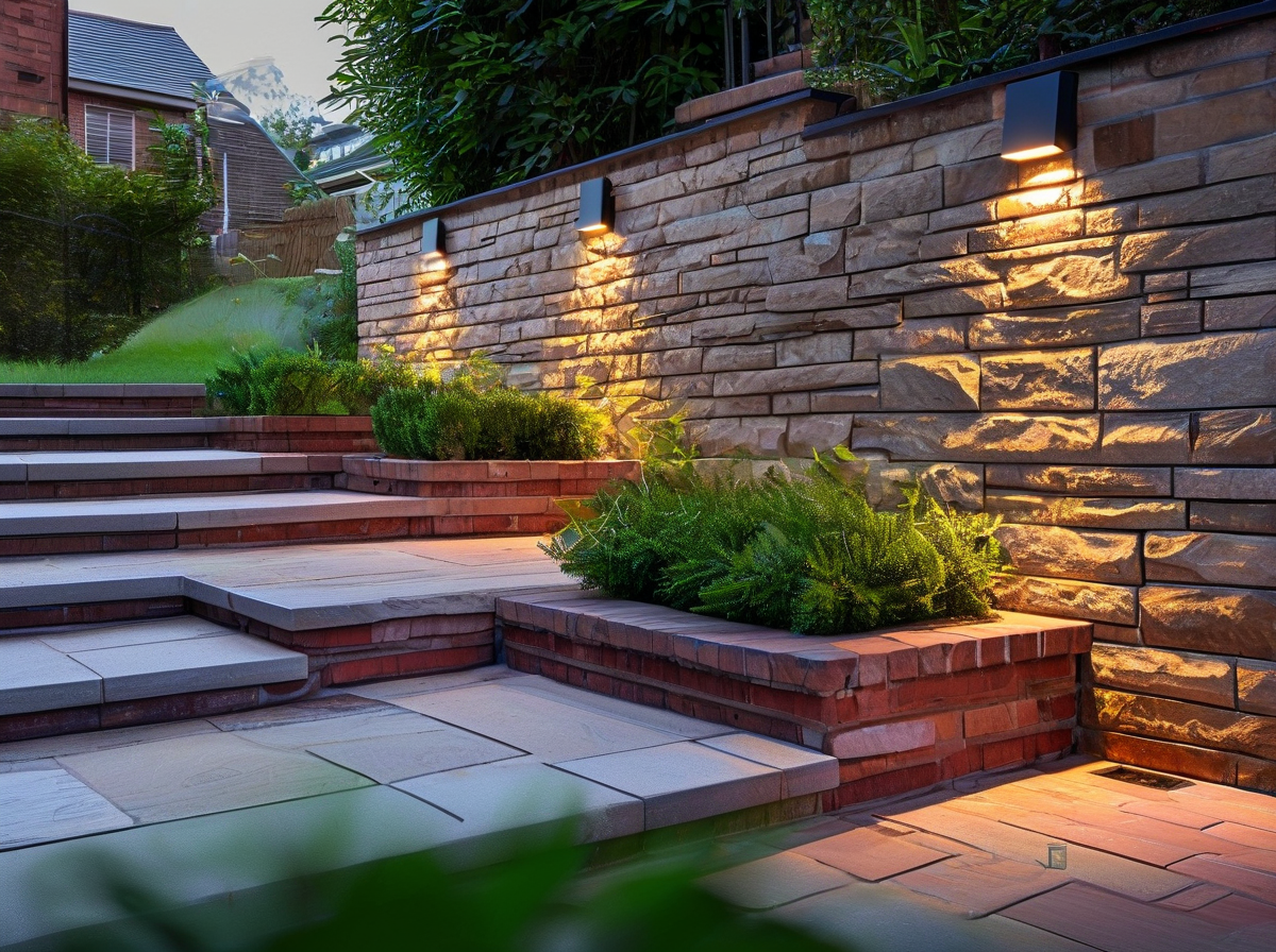 slim recessed LED step light compared with a bulky traditional step light